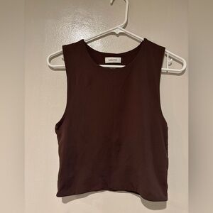 Aritzia Babaton Dark Brown Tank Top